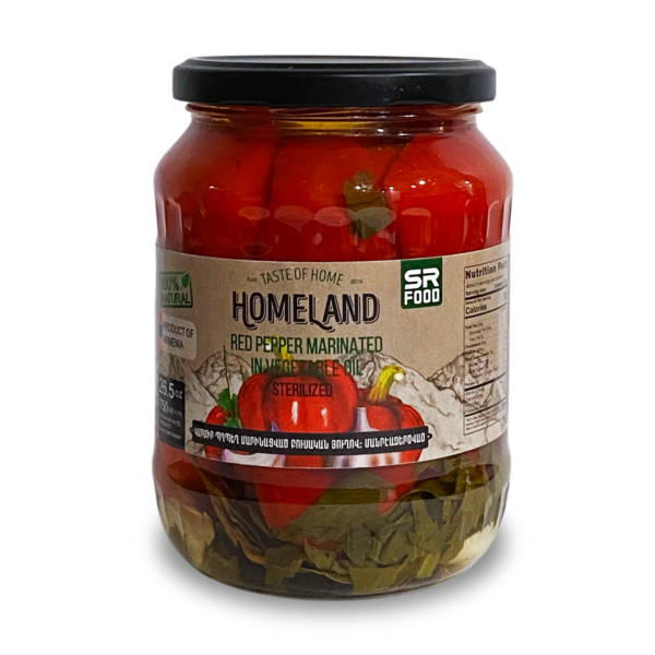 Red peppers, marinated, in oil (Tastia)