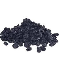 Raisins, seedless, black